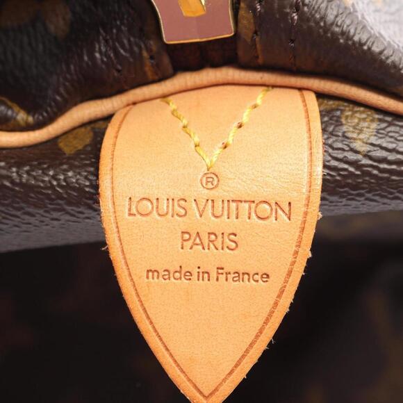 LOUIS VUITTON Brown Monogram Leather Keepall 55 Boston Bag - Picture 4 of 10